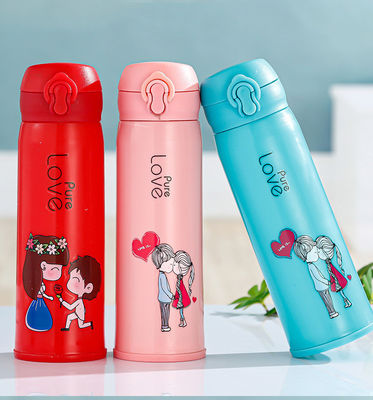 500 ml Botella de agua de vidrio de gran capacidad Portátil copa de bebida recta Regalo de rebote