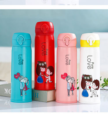 500 ml Botella de agua de vidrio de gran capacidad Portátil copa de bebida recta Regalo de rebote