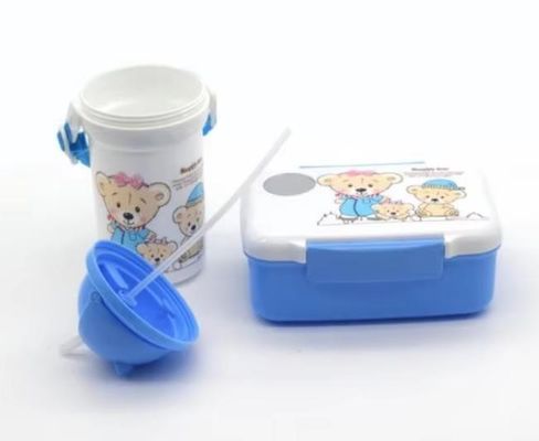 Conveniente 500 ml de cacerola de paja de plástico para estudiantes y niños