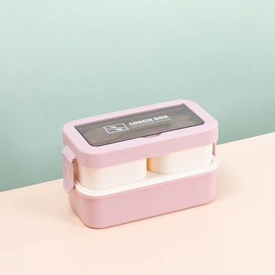 Ventajas ecológicas Reutilizable Caja de comedor de plástico portátil para todas las edades