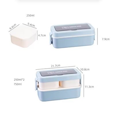 Ventajas ecológicas Reutilizable Caja de comedor de plástico portátil para todas las edades