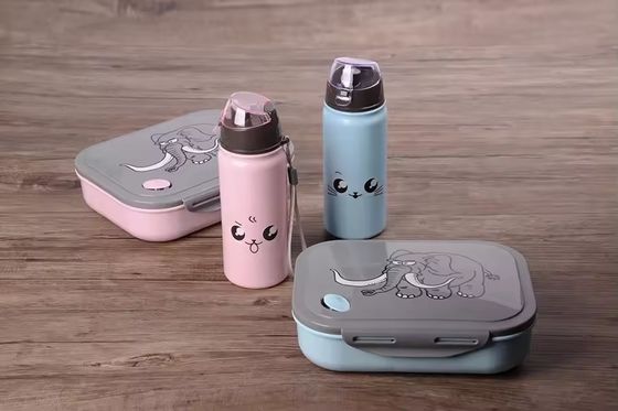 1000ml 400ml Reutilizable Compartimiento de plástico portátil Microondas Bento Box para niños