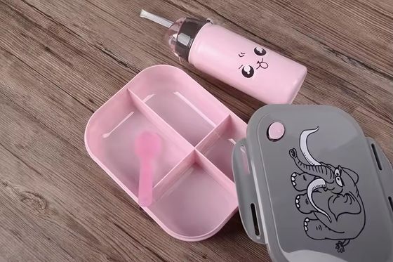 1000ml 400ml Reutilizable Compartimiento de plástico portátil Microondas Bento Box para niños