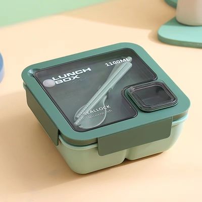 20*12*8cm Compartimiento de plástico portátil reutilizable Bento Box para niños de escuela