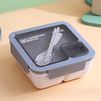 Caja de comida Bento de plástico portátil reutilizable para todas las personas aplicables en el estilo escolar