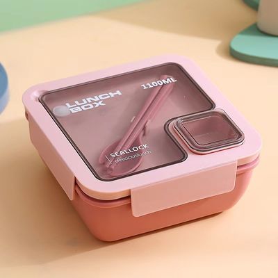 230g Bento Box para niños y niñas Reutilizable Compartimiento de plástico portátil Microondas