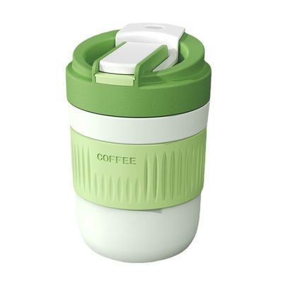 400 ml/550 ml Capacidad Portable de vidrio multifuncional Taza de café de vidrio lindo con paja