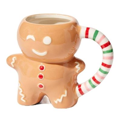 MUGS Bebidas Tipo 10OZ Cerámica de Navidad Taza de café con diseño de hombre dulce de jengibre