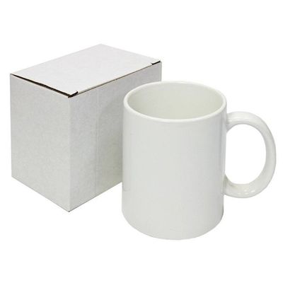Copo de café blanco de cerámica con patrón personalizado con regalo portátil