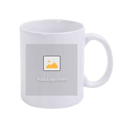 Copo de café blanco de cerámica con patrón personalizado con regalo portátil