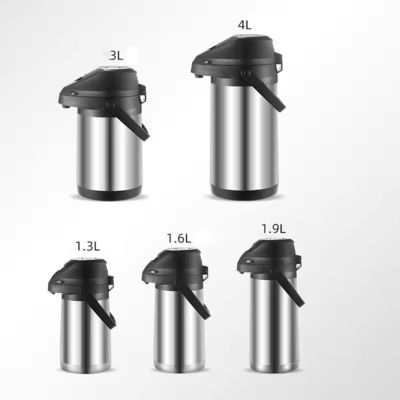 Colores personalizados aceptables 1.3L 1.9L 2.5L 3L 4L Airpot de acero inoxidable para fiesta