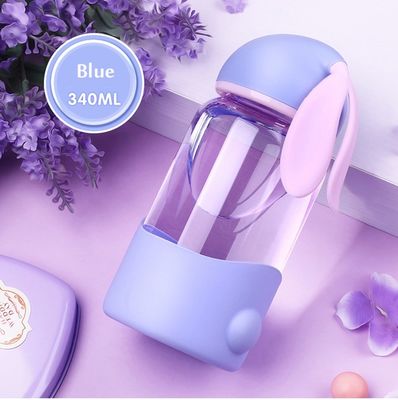 340ml Capacidad Niños Cute Bunny Vaso de agua en rosa / azul / cian / púrpura para exteriores