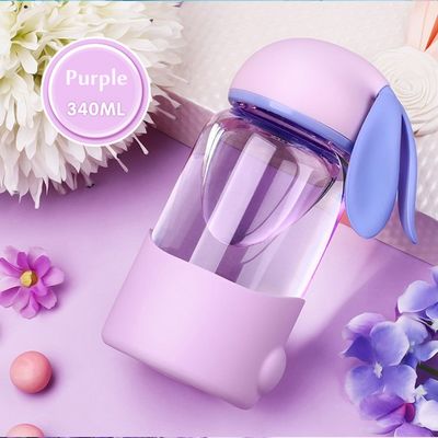 340ml Capacidad Niños Cute Bunny Vaso de agua en rosa / azul / cian / púrpura para exteriores