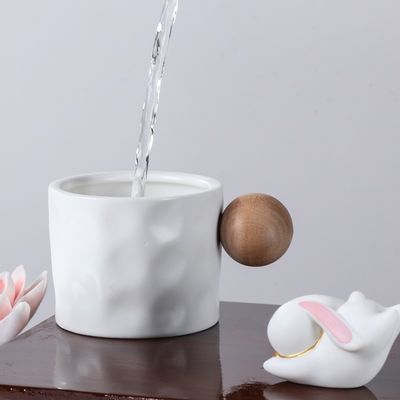 Botella portátil de agua de oficina a prueba de fugas con patrón personalizado elegante 330ML taza de cerámica