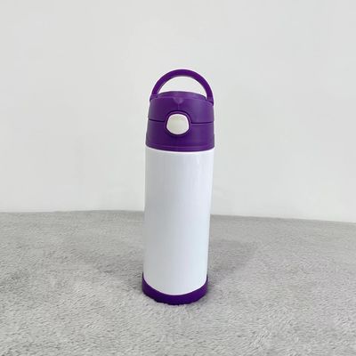 12 oz 350 ml de acero inoxidable aislado blanco para niños botella de agua de sublimación ideal para todas las edades