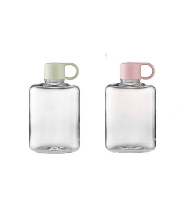 TOUR Para ocasión Botella de agua de plástico transparente portátil con diseño a prueba de fugas