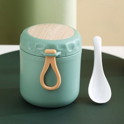 Mini botella de vacío de acero inoxidable con pegatinas 3D para mantener caliente la sopa y la leche