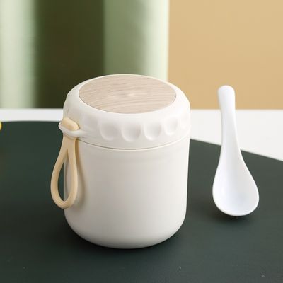 Mini botella de vacío de acero inoxidable con pegatinas 3D para mantener caliente la sopa y la leche