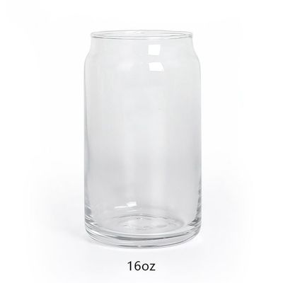 16OZ Tazas reutilizables de vidrio a prueba de fugas con tapa y pajitas de bambú 210g para beneficio del cliente