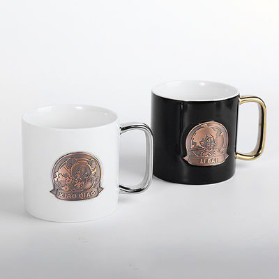 Botella de agua reciclable Taza de té hecha a mano Logotipo personalizado Tazas de café de porcelana cerámica glaseadas