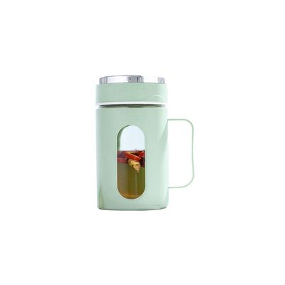 500 ml de vidrio exquisito regalo estudiante simple prueba de fugas taza de oficina botellas de agua con tapa y mango
