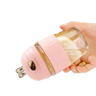 420ml de vidrio orejas de conejo silicona conjunto regalo delicado niños botella de vidrio con paja