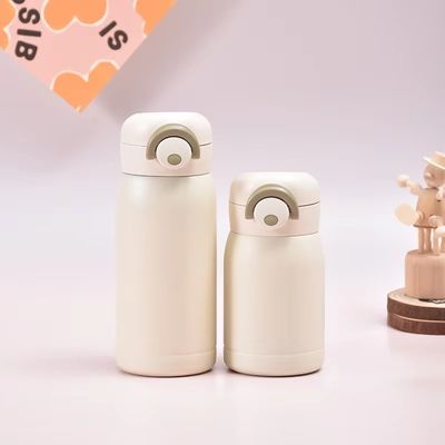 200ML/350ML Rosa Logotipo personalizado Colorido de acero inoxidable Flasca de agua térmica para niños