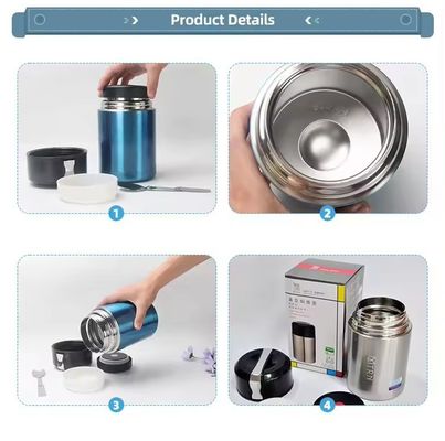 Manténgase caliente en su próximo viaje de campamento con nuestro contenedor de sopa aislada de 500 ml