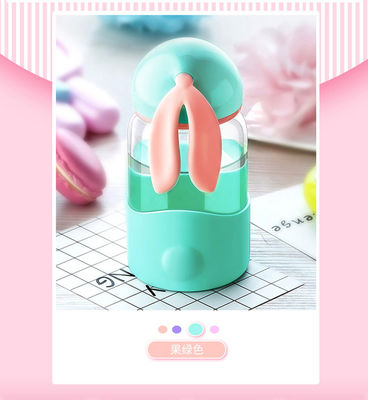 340ml aislamiento térmico personalizado oreja de conejo linda botella de agua de vidrio para unisexo al aire libre