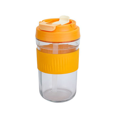 400 ml/550 ml de vidrio multifuncional a prueba de fugas Taza de café de vidrio con paja
