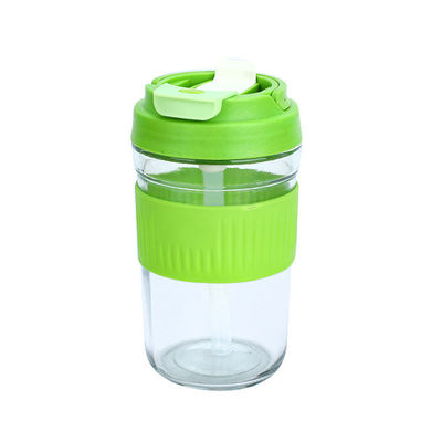 400 ml/550 ml de vidrio multifuncional a prueba de fugas Taza de café de vidrio con paja