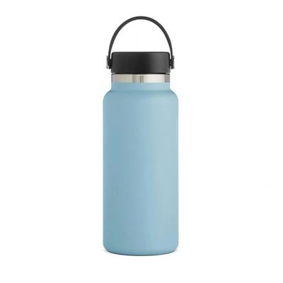 Botella de agua de acero inoxidable de boca ancha de 32 onzas aislada al vacío para el rendimiento deportivo