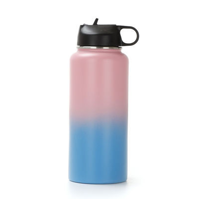 Excelente botella de agua de acero inoxidable de boca ancha de 32 oz para una vida ecológica
