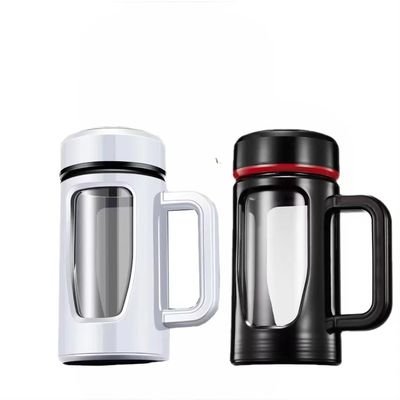 Botella de vidrio de gran capacidad para entusiastas del fitness y los deportes al aire libre