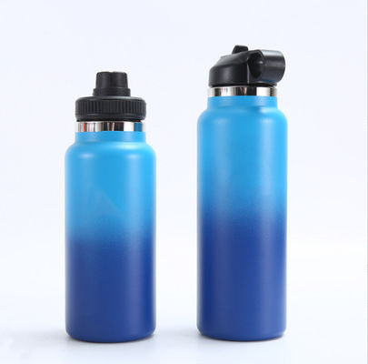 Botella de agua de acero inoxidable de colores seguridad ecológica doble pared vacío aislado