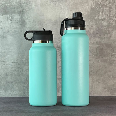 Botella de agua de acero inoxidable de colores seguridad ecológica doble pared vacío aislado