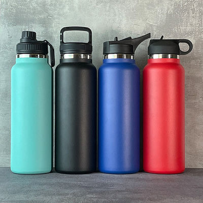 Botella de agua de acero inoxidable de colores seguridad ecológica doble pared vacío aislado