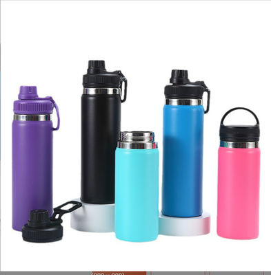 Botella de agua de acero inoxidable de colores seguridad ecológica doble pared vacío aislado