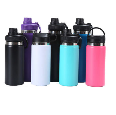 Botella de agua de acero inoxidable de colores seguridad ecológica doble pared vacío aislado