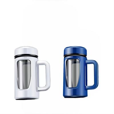 Botella de vidrio de doble pared de agua aislada para accesorios de senderismo al aire libre con tapa de 0,8 kg