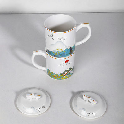 Elegante soporte reforzado de sublimación para mamá regalo de viaje taza de café reutilizable con agarre manual