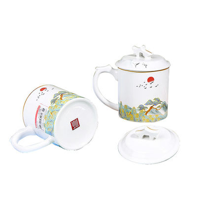 Elegante soporte reforzado de sublimación para mamá regalo de viaje taza de café reutilizable con agarre manual