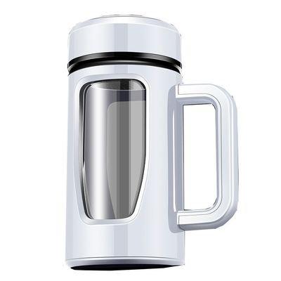 Vidrio de alto borosilicato de gran capacidad de excursión de vidrio al aire libre con mango y tapa