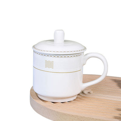 Logotipo personalizado aceptable Tazas de café de época hechas a mano de color blanco simple para grabado con láser