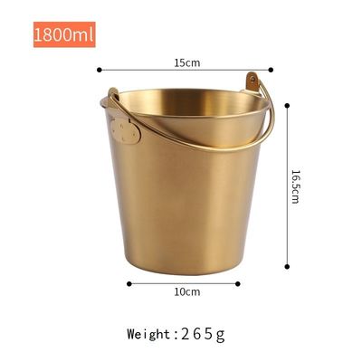Oportunidad de fiesta Acero inoxidable 304 Champaña Cubo de hielo Snack Balde de pollo frito Cubo