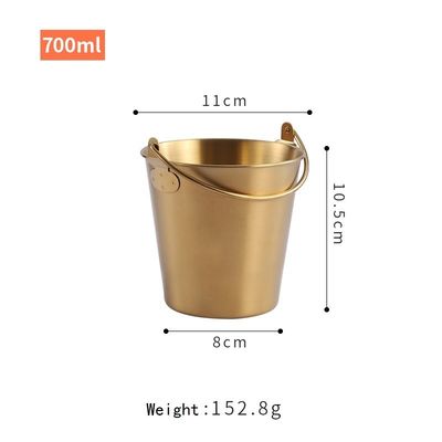 Oportunidad de fiesta Acero inoxidable 304 Champaña Cubo de hielo Snack Balde de pollo frito Cubo