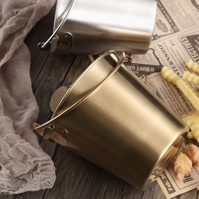 Diseño de estilo americano 304 Acero inoxidable cubo de hielo cerveza cubo de champán con mango