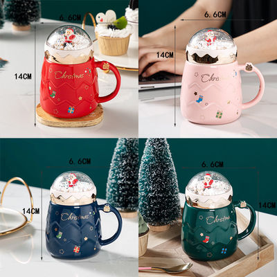 Tazas de Navidad de cerámica de gran capacidad para regalos para el hogar Logotipo personalizado aceptable