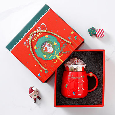 Tazas de Navidad de cerámica de gran capacidad para regalos para el hogar Logotipo personalizado aceptable