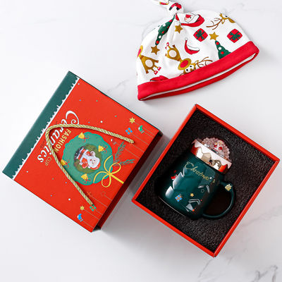 Tazas de Navidad de cerámica de gran capacidad para regalos para el hogar Logotipo personalizado aceptable